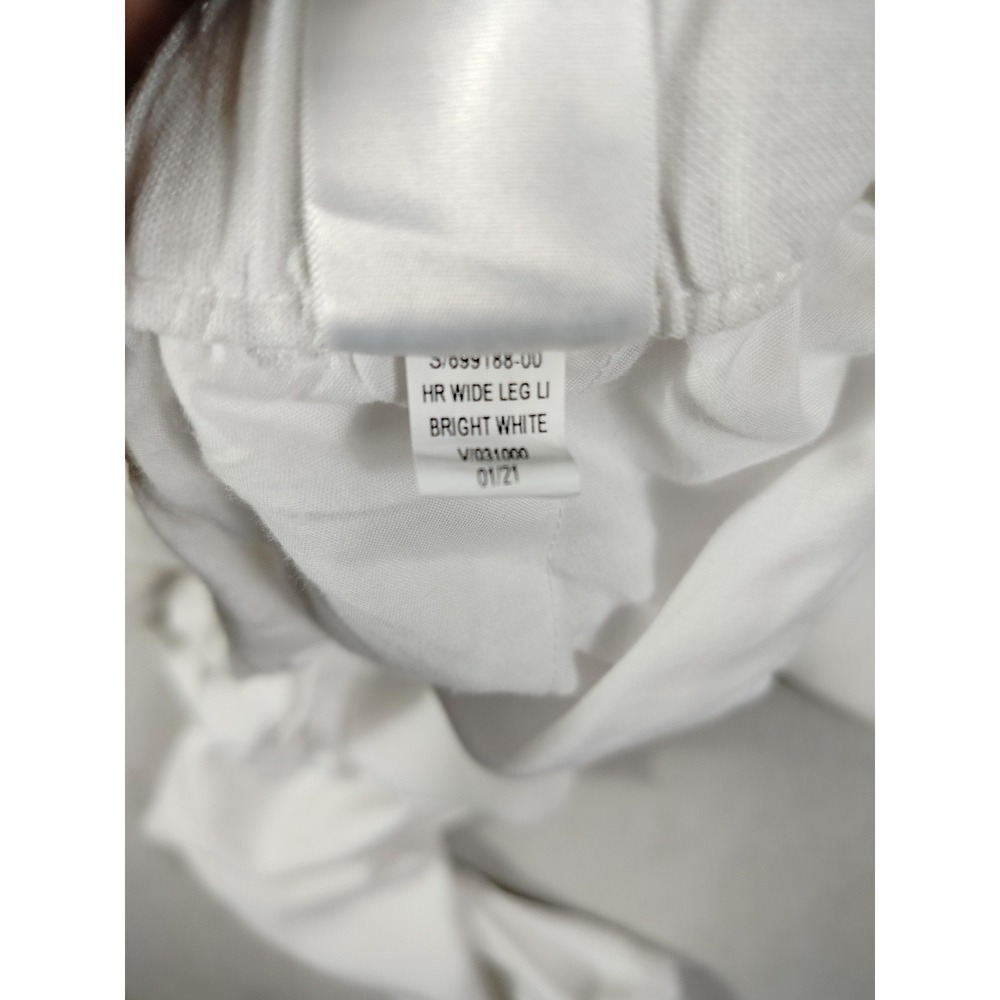 Old Navy Pants Womens Large White Linen Blend Wide Leg High Rise Drawstring - Picture 5 of 11